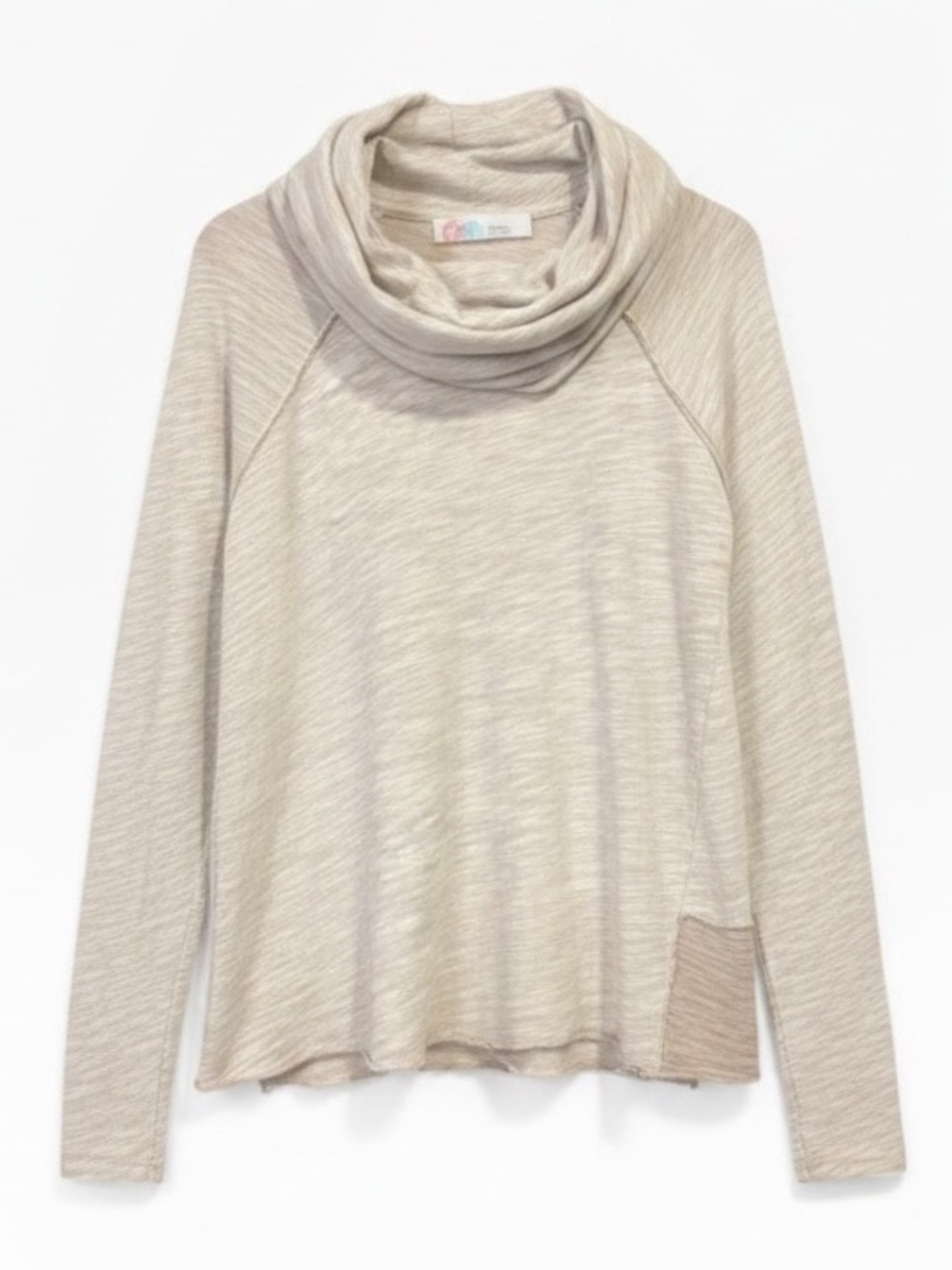 Free People Beach Cotton Cocoon Cowl Neck Long Sleeve Pullover Top Medium - Picture 3 of 12